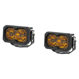 Diode Dynamics® - C2 Sport Standard Series 2" 2x7.7W Driving Beam Yellow LED Lights, with Amber Backlight