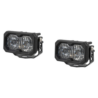 Diode Dynamics® - C2 Sport Standard Series 2" 2x7.7W Combo Beam LED Lights, with Amber Backlight