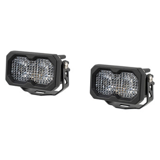 Diode Dynamics® - C2 Sport Standard Series 2" 2x7.7W Flood Beam LED Lights, With Red Backlight