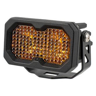 Diode Dynamics® - C2 Sport Standard Series 2" 7.7W Flood Beam Yellow LED Light, with Amber Backlight