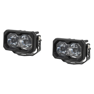 Diode Dynamics® - C2 Sport Standard Series 2" 2x7.7W Spot Beam LED Lights, with Amber Backlight