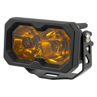 Diode Dynamics® - C2 Sport Standard Series 2" 7.7W Spot Beam Yellow LED Light, with Amber Backlight