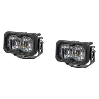 Diode Dynamics® - C2 Pro Standard Series 2" 2x25.6W Fog Beam LED Lights, with Amber Backlight
