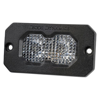 Diode Dynamics® - C2 Sport Standard Series Flush Mount 2" 7.7W Flood Beam LED Light, With Red Backlight