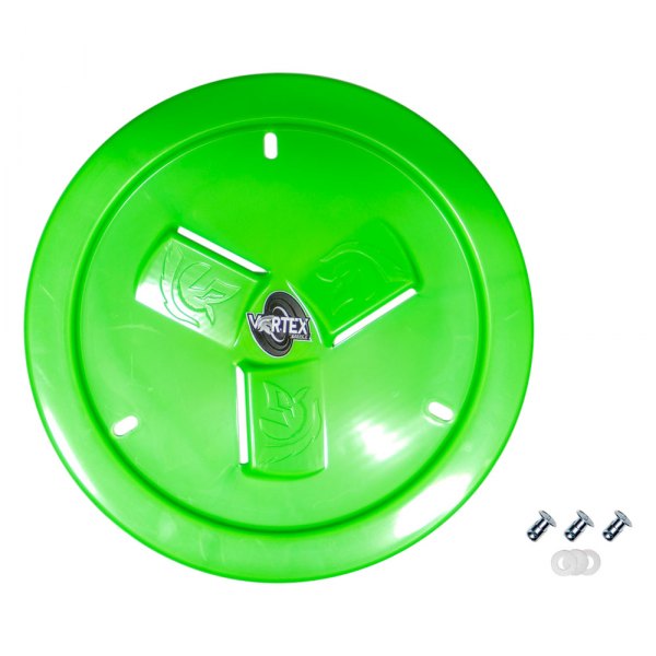 Dirt Defender® - Vortex 15" Vented Neon Green Wheel Cover