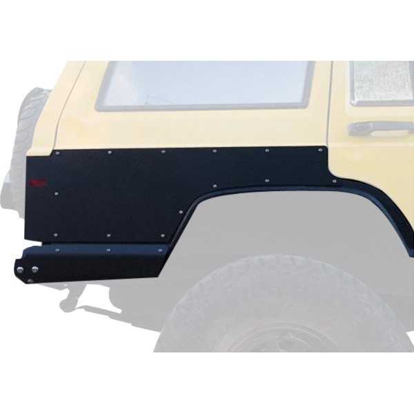 Dirtbound Offroad® - Raw Steel Upper Rear Quarter Panel Armors with Tail Light Guard