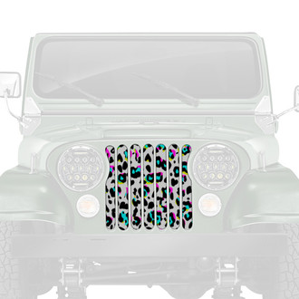Dirty Acres® - 1-Pc 90's Leopard Print Style Perforated Main Grille