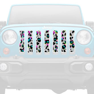 Dirty Acres® - 1-Pc 90's Leopard Print Style Perforated Main Grille