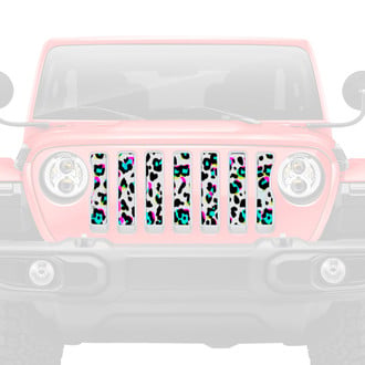 Dirty Acres® - 1-Pc 90's Leopard Print Style Perforated Main Grille