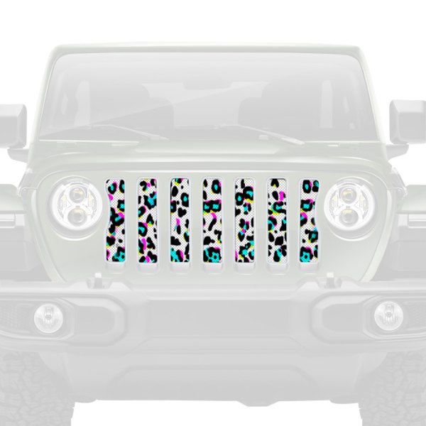 Dirty Acres® - 1-Pc 90's Leopard Print Style Perforated Main Grille