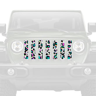 Dirty Acres® - 1-Pc 90's Leopard Print Style Perforated Main Grille