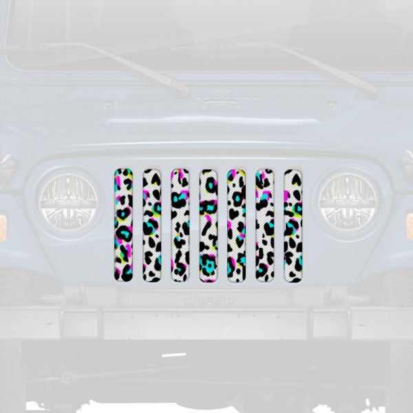 Dirty Acres® - 1-Pc 90's Leopard Print Style Perforated Main Grille