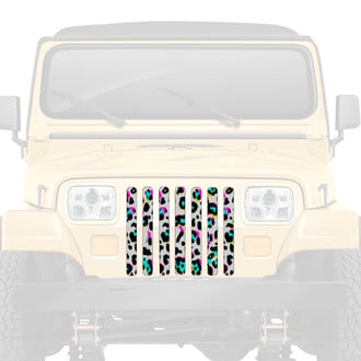 Dirty Acres® - 1-Pc 90's Leopard Print Style Perforated Main Grille
