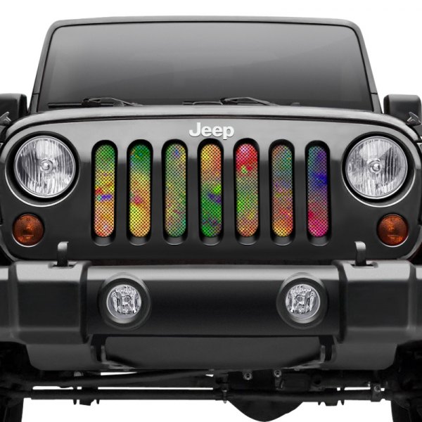 Dirty Acres® - Jeep Wrangler Base / Rio Grande / Sahara / SE 1995 1-Pc  Multicolor Style Perforated Main Grille