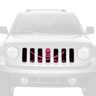 Dirty Acres® - 1-Pc Ahoy Matey Pirate Flag Style Hot Pink Perforated Main Grille