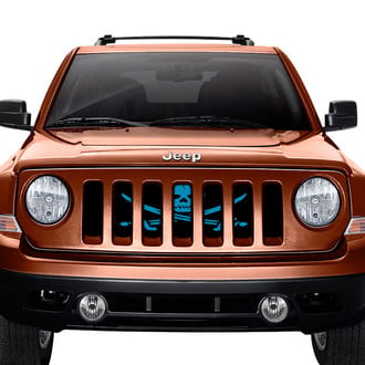 Dirty Acres® - 1-Pc Ahoy Matey Pirate Flag Style Oasis Blue Perforated Main Grille