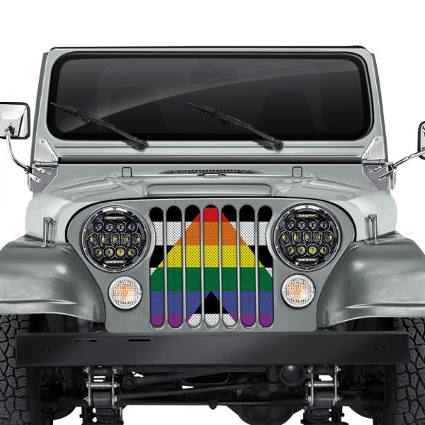 Dirty Acres® - 1-Pc Ally Flag Style Perforated Main Grille