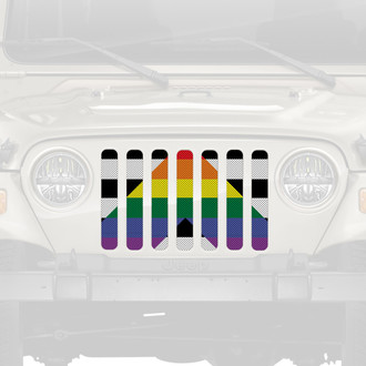 Dirty Acres® - 1-Pc Ally Flag Style Perforated Main Grille