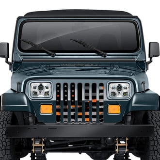 Dirty Acres® - 1-Pc American Orange Camo Flag Style Perforated Main Grille