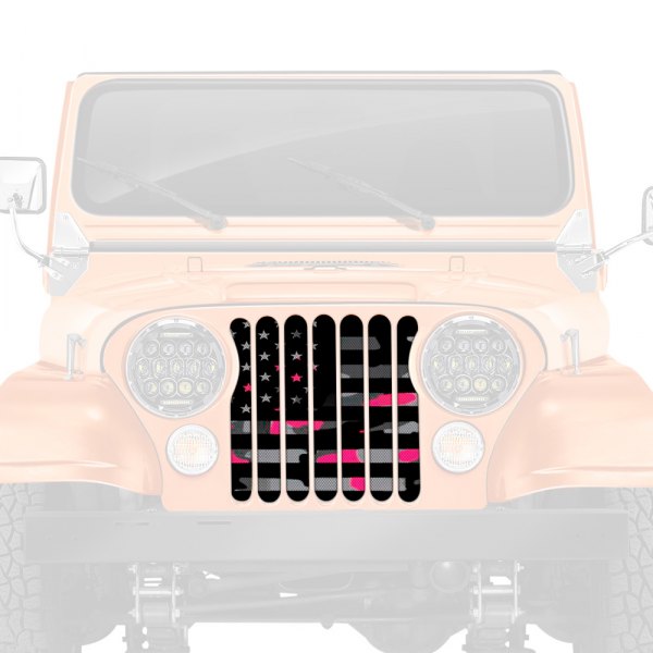 Dirty Acres® - 1-Pc American Pink Camo Style Perforated Main Grille