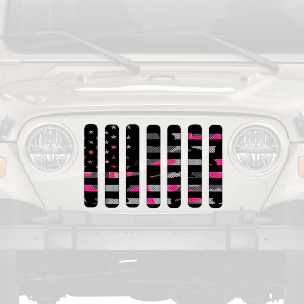 Dirty Acres® - 1-Pc American Pink Camo Style Perforated Main Grille