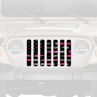 Dirty Acres® - 1-Pc American Pink Camo Style Perforated Main Grille