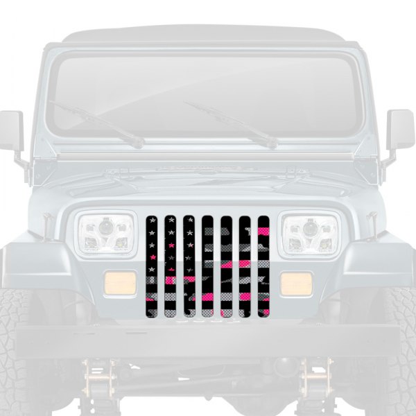 Dirty Acres® - 1-Pc American Pink Camo Style Perforated Main Grille