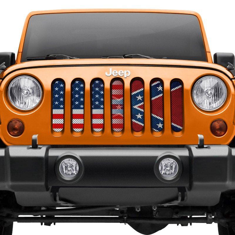 Dirty Acres® - Jeep Wrangler 1998 1-Pc Rebel Style Perforated Main Grille