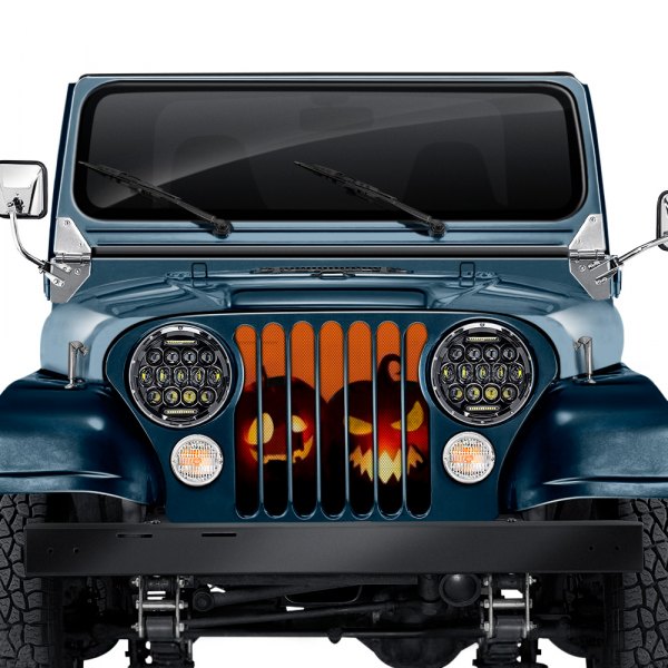 Dirty Acres® - 1-Pc Angry Pumpkins Style Perforated Main Grille