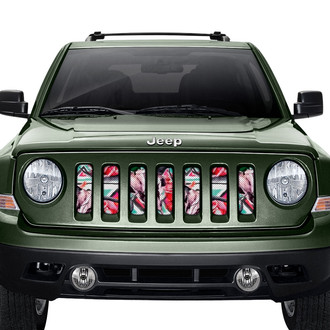 Dirty Acres® - 1-Pc Aztec Cow Skull Style Perforated Main Grille
