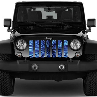 Dirty Acres® - 1-Pc Blue Starburst Style Perforated Main Grille