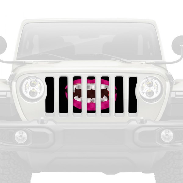 Dirty Acres® - 1-Pc Bella Pink Lips Style Perforated Main Grille