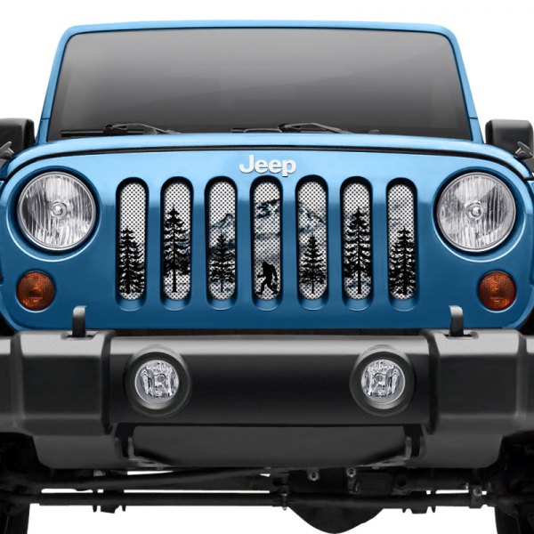 Dirty Acres® - Jeep Wrangler 2013 1-Pc Sasquatch Style Perforated Main  Grille