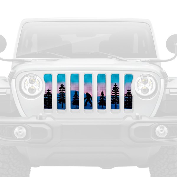 Dirty Acres® - 1-Pc Bigfoot Purple Mountain Style Perforated Main Grille