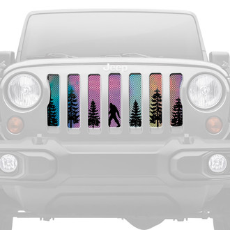 Dirty Acres® - 1-Pc Bigfoot Rainbow Chrome Background Style Perforated Main Grille