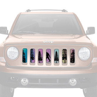 Dirty Acres® - 1-Pc Bigfoot Rainbow Chrome Background Style Perforated Main Grille