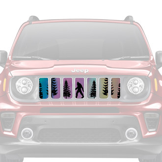 Dirty Acres® - 1-Pc Bigfoot Rainbow Chrome Background Style Perforated Main Grille