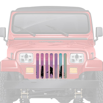 Dirty Acres® - 1-Pc Bigfoot Rainbow Chrome Background Style Perforated Main Grille
