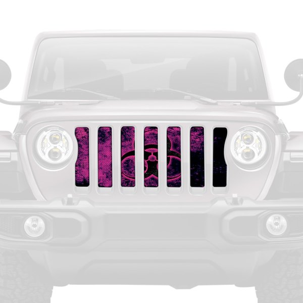 Dirty Acres® - 1-Pc Biohazard Glow Purple Style Perforated Main Grille