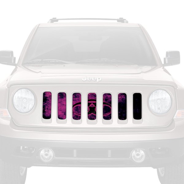 Dirty Acres® - 1-Pc Biohazard Glow Purple Style Perforated Main Grille