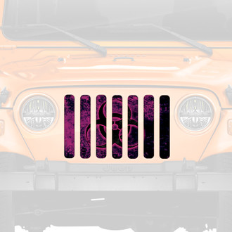 Dirty Acres® - 1-Pc Biohazard Glow Purple Style Perforated Main Grille