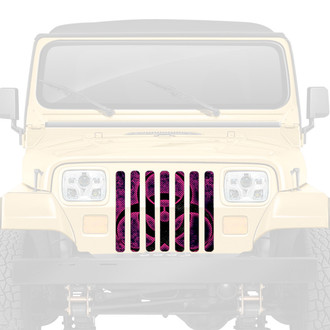 Dirty Acres® - 1-Pc Biohazard Glow Purple Style Perforated Main Grille