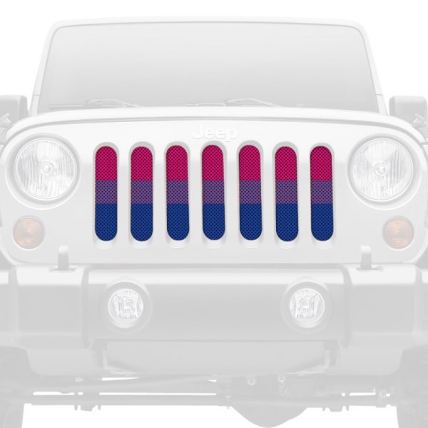 Dirty Acres® - 1-Pc Bisexual Pride Flag Style Perforated Main Grille
