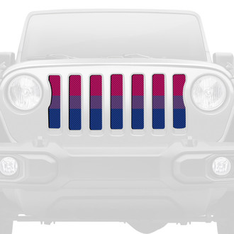 Dirty Acres® - 1-Pc Bisexual Pride Flag Style Perforated Main Grille