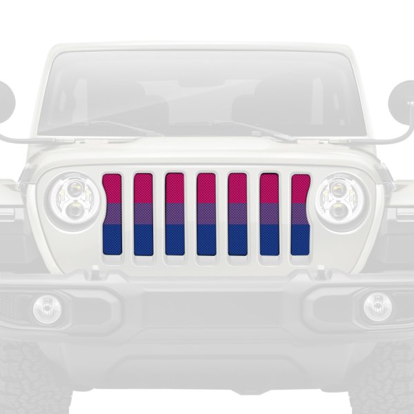 Dirty Acres® - 1-Pc Bisexual Pride Flag Style Perforated Main Grille