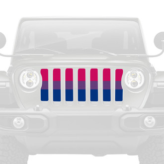 Dirty Acres® - 1-Pc Bisexual Pride Flag Style Perforated Main Grille