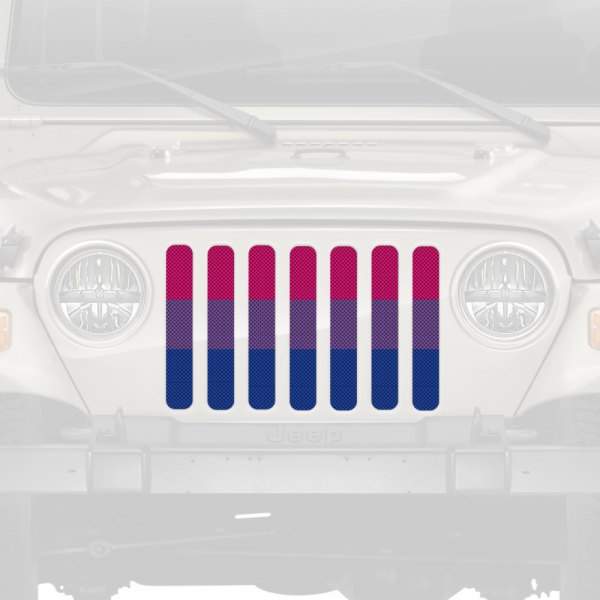 Dirty Acres® - 1-Pc Bisexual Pride Flag Style Perforated Main Grille