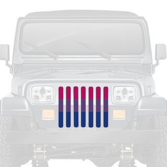 Dirty Acres® - 1-Pc Bisexual Pride Flag Style Perforated Main Grille