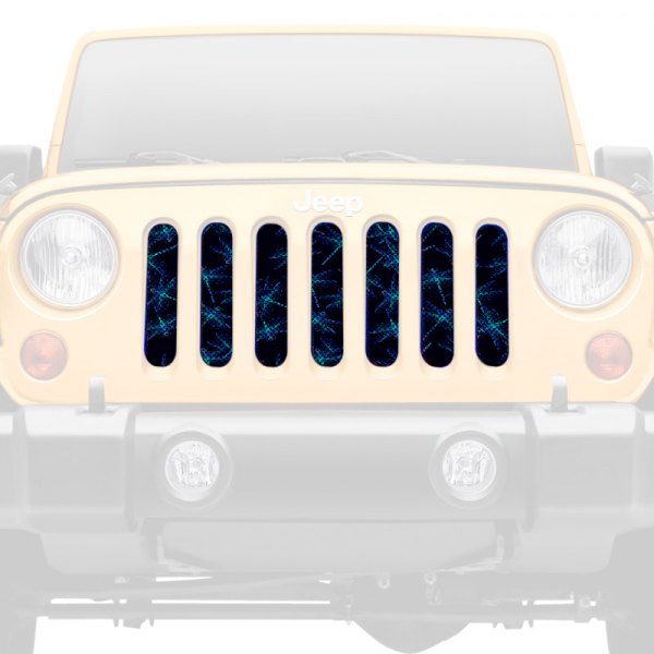 Dirty Acres® - 1-Pc Dragonflies Style Blue/Navy Perforated Main Grille