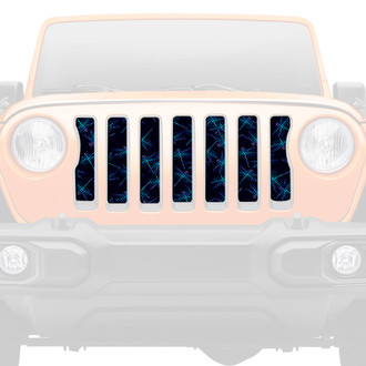 Dirty Acres® - 1-Pc Dragonflies Style Blue/Navy Perforated Main Grille